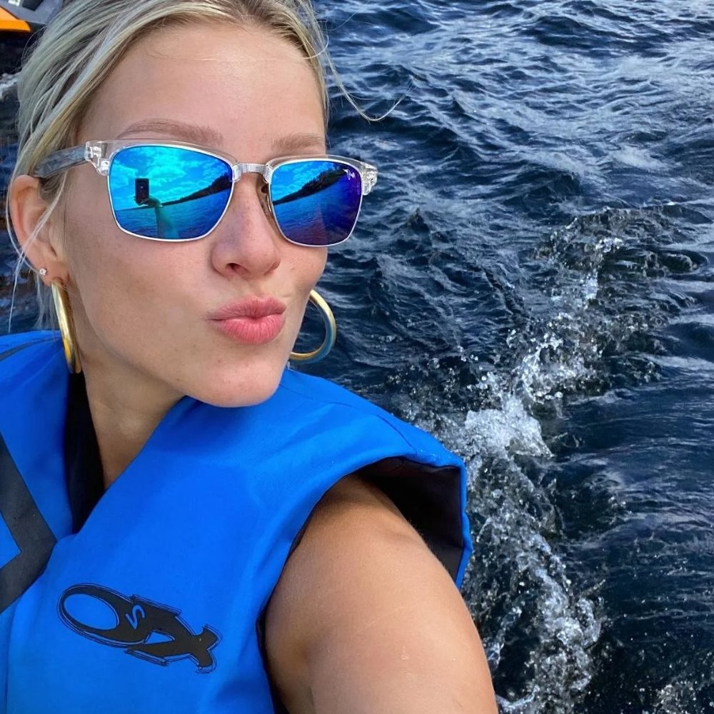 Maui Jim KAWIKA Crystal Frame w/ Blue Hawaii Lens